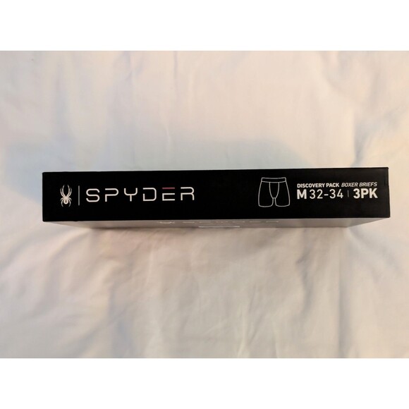 Spyder 3 Pack Mens Medium Boxer Briefs 32-34 Size Medium Black Mesh New in Box - Picture 5 of 5